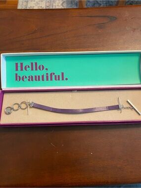 Lori Bonn Purple leather bracelet